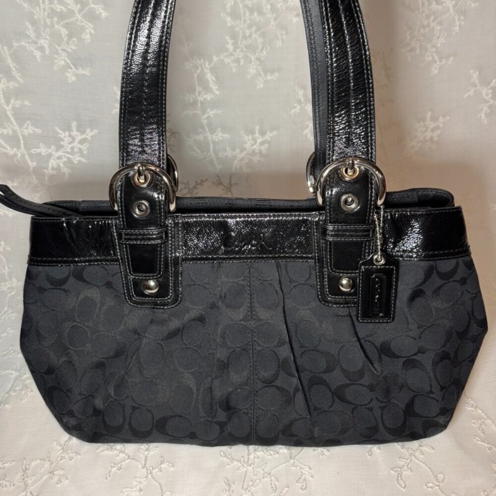 Coach Black Soho Pleated Shoulder Bag